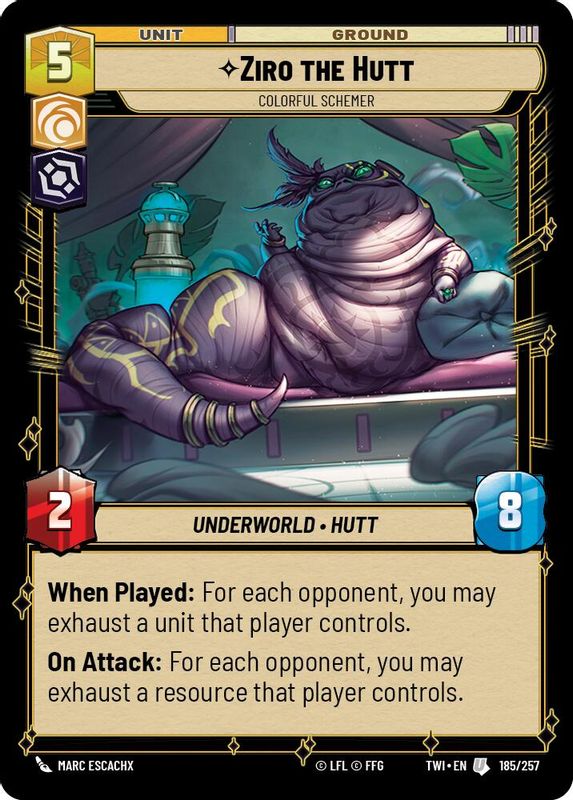 Ziro the Hutt - Colorful Schemer - 185/257 - Uncommon