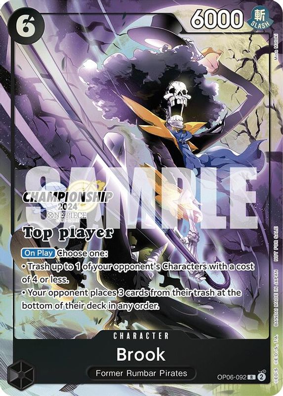 Brook (Championship 2024 Top Player Pack) - OP06-092 - Rare