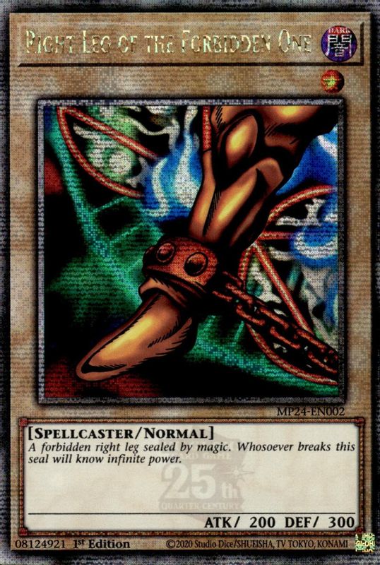 Right Leg of the Forbidden One (Quarter Century Secret Rare) - MP24-EN002 - Quarter Century Secret Rare