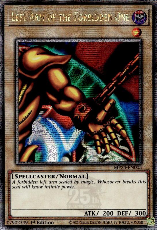 Left Arm of the Forbidden One (Quarter Century Secret Rare) - MP24-EN005 - Quarter Century Secret Rare