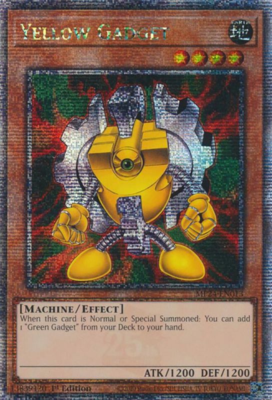 Yellow Gadget (Quarter Century Secret Rare) - MP24-EN013 - Quarter Century Secret Rare