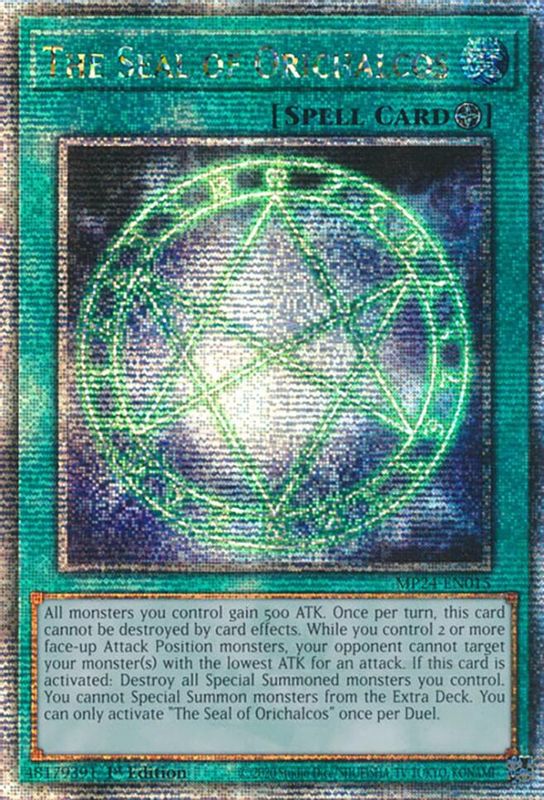 The Seal of Orichalcos (Quarter Century Secret Rare) - MP24-EN015 - Quarter Century Secret Rare