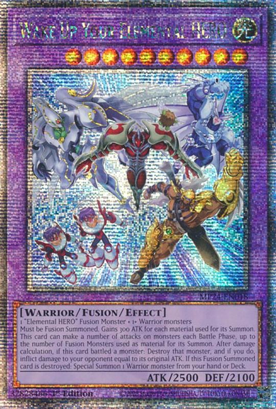 Wake Up Your Elemental HERO (Quarter Century Secret Rare) - MP24-EN018 - Quarter Century Secret Rare