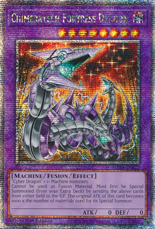 Chimeratech Fortress Dragon (Quarter Century Secret Rare) - MP24-EN022 - Quarter Century Secret Rare