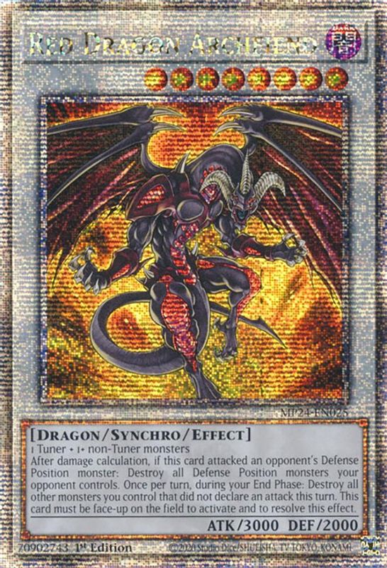 Red Dragon Archfiend (Quarter Century Secret Rare) - MP24-EN025 - Quarter Century Secret Rare