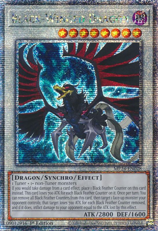 Black-Winged Dragon (Quarter Century Secret Rare) - MP24-EN028 - Quarter Century Secret Rare