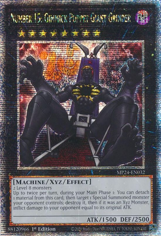 Number 15: Gimmick Puppet Giant Grinder (Quarter Century Secret Rare) - MP24-EN032 - Quarter Century Secret Rare