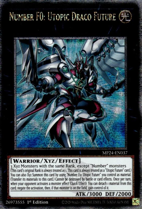 Number F0: Utopic Draco Future (Quarter Century Secret Rare) - MP24-EN037 - Quarter Century Secret Rare