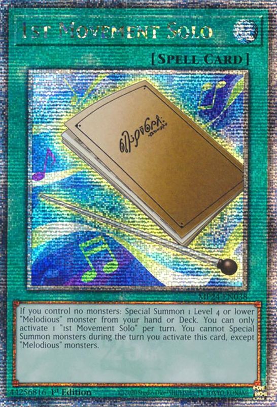 1st Movement Solo (Quarter Century Secret Rare) - MP24-EN038 - Quarter Century Secret Rare