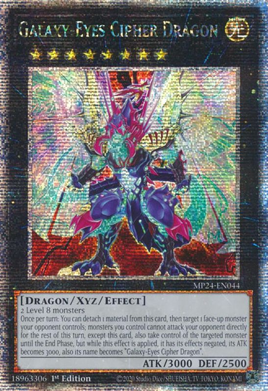 Galaxy-Eyes Cipher Dragon (Quarter Century Secret Rare) - MP24-EN044 - Quarter Century Secret Rare