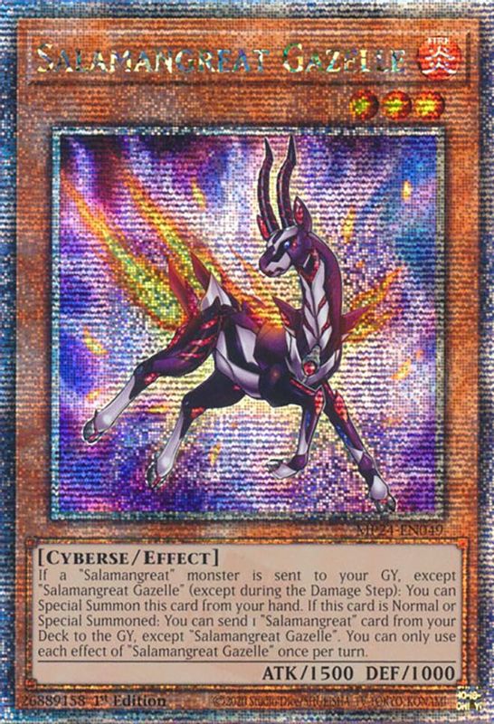 Salamangreat Gazelle (Quarter Century Secret Rare) - MP24-EN049 - Quarter Century Secret Rare