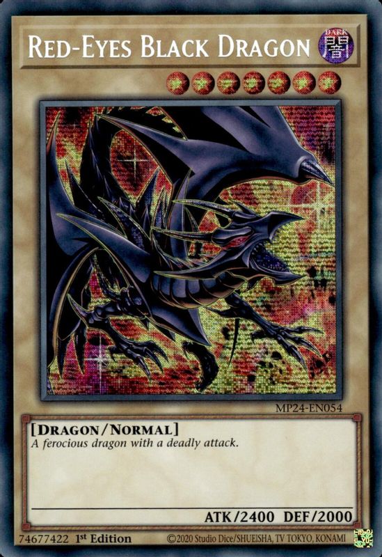 Red-Eyes Black Dragon (Alternate Art) - MP24-EN054 - Prismatic Secret Rare