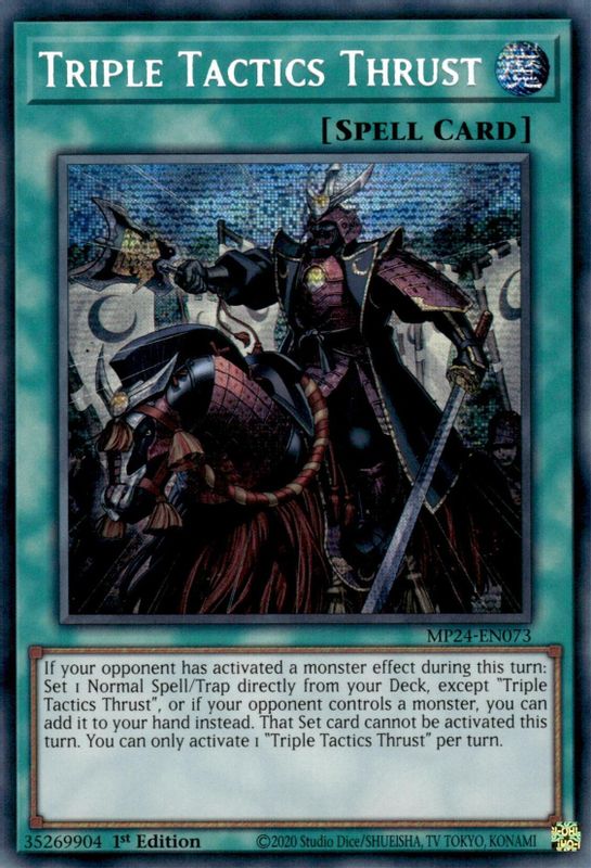 Triple Tactics Thrust - MP24-EN073 - Prismatic Secret Rare