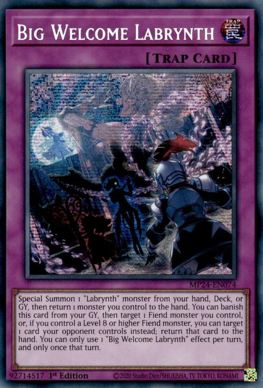 Big Welcome Labrynth - MP24-EN074 - Prismatic Secret Rare