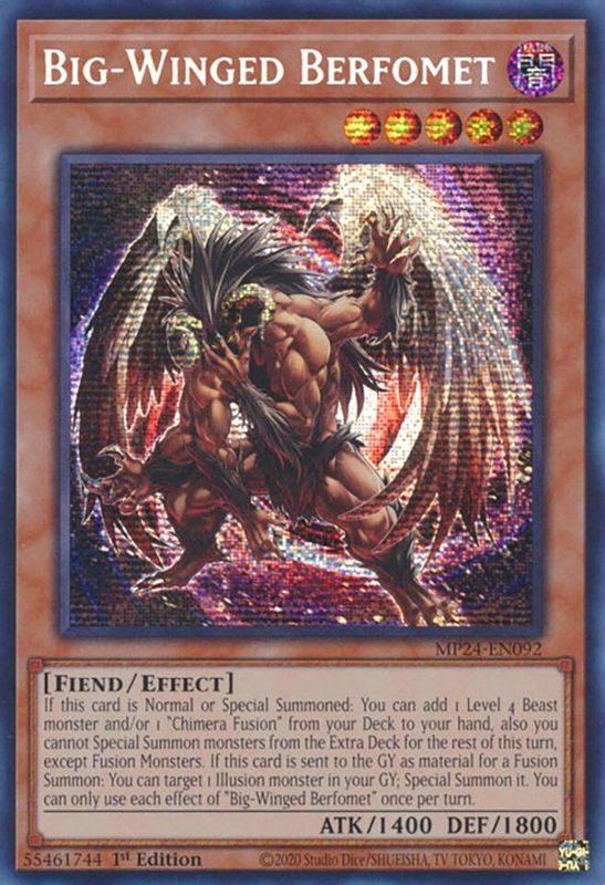 Big-Winged Berfomet - MP24-EN092 - Prismatic Secret Rare