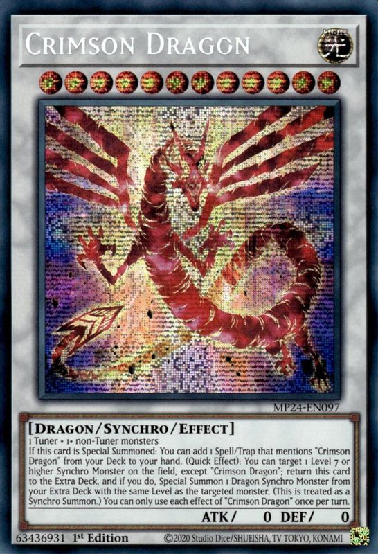 Crimson Dragon - MP24-EN097 - Prismatic Secret Rare