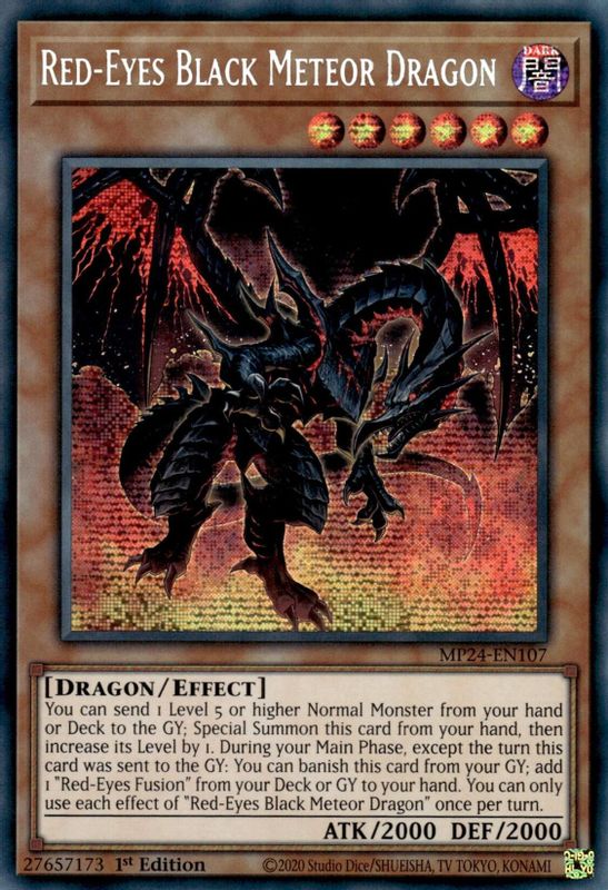 Red-Eyes Black Meteor Dragon - MP24-EN107 - Prismatic Secret Rare