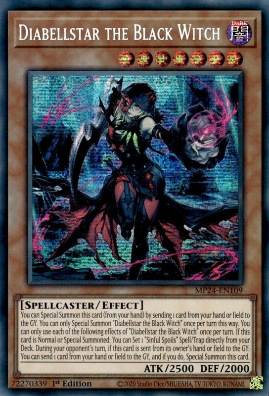 Diabellstar the Black Witch - MP24-EN109 - Prismatic Secret Rare