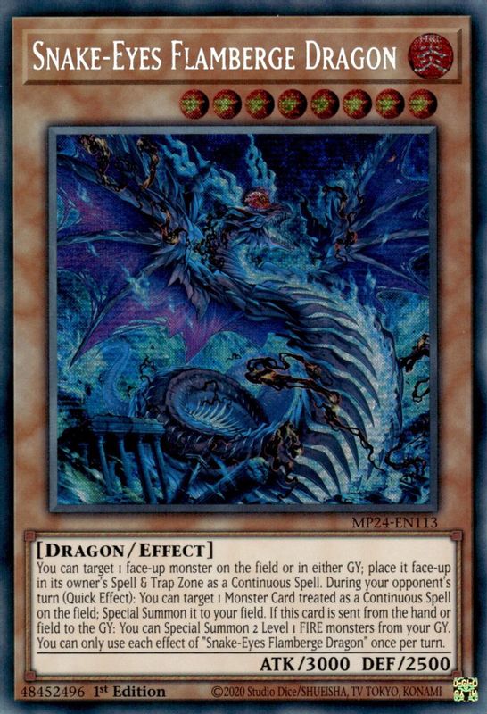 Snake-Eyes Flamberge Dragon - MP24-EN113 - Prismatic Secret Rare