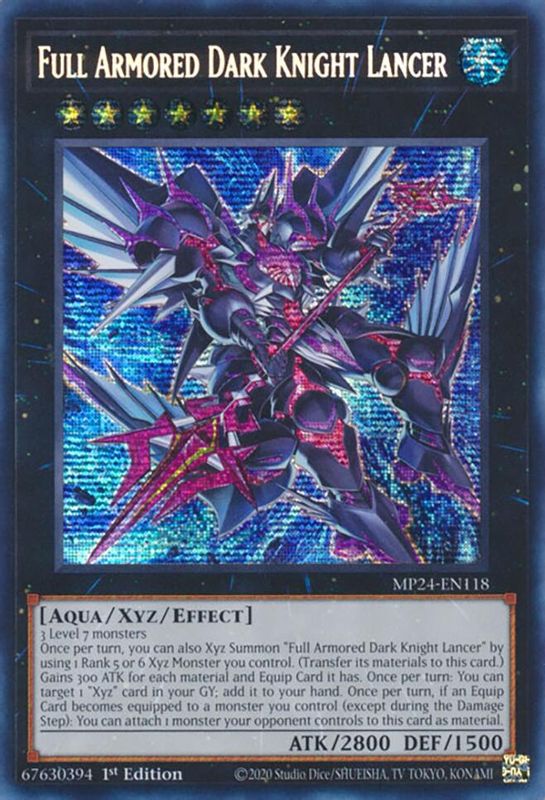 Full Armored Dark Knight Lancer - MP24-EN118 - Prismatic Secret Rare