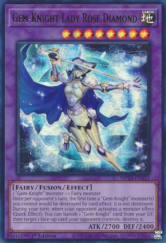 Gem-Knight Lady Rose Diamond - MP24-EN157 - Ultra Rare