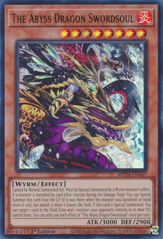 The Abyss Dragon Swordsoul - MP24-EN167 - Ultra Rare