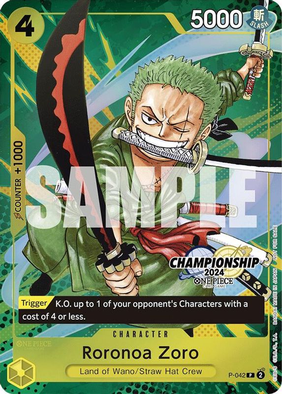 Roronoa Zoro (CS 2024 Event Pack Finalist) - P-042 - Promo