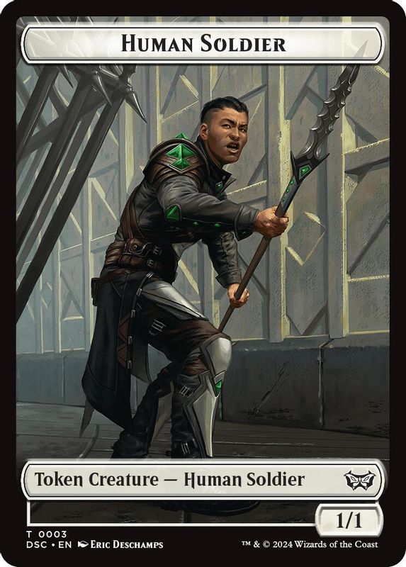 Human soldier // Scarecrow Double-Sided Token - 3 // 23 - Token