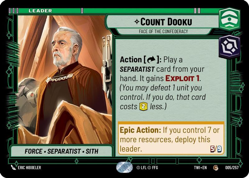 Count Dooku - Face of the Confederacy - 005/257 - Common