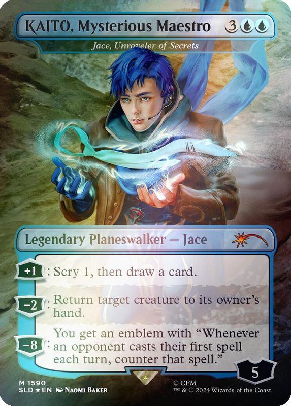 KAITO, Mysterious Maestro - Jace, Unraveler of Secrets (Rainbow Foil) - 1590 - Mythic