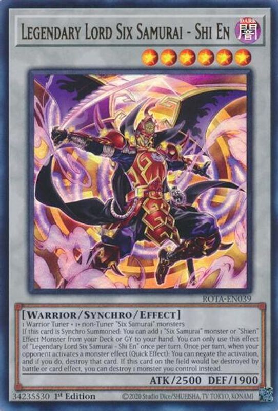 Legendary Lord Six Samurai - Shi En - ROTA-EN039 - Ultra Rare