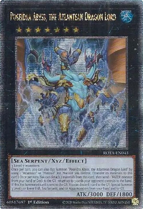 Poseidra Abyss, the Atlantean Dragon Lord (Quarter Century Secret Rare) - ROTA-EN043 - Quarter Century Secret Rare