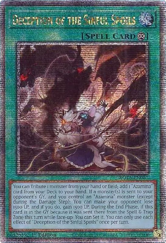 Deception of the Sinful Spoils (Quarter Century Secret Rare) - ROTA-EN055 - Quarter Century Secret Rare