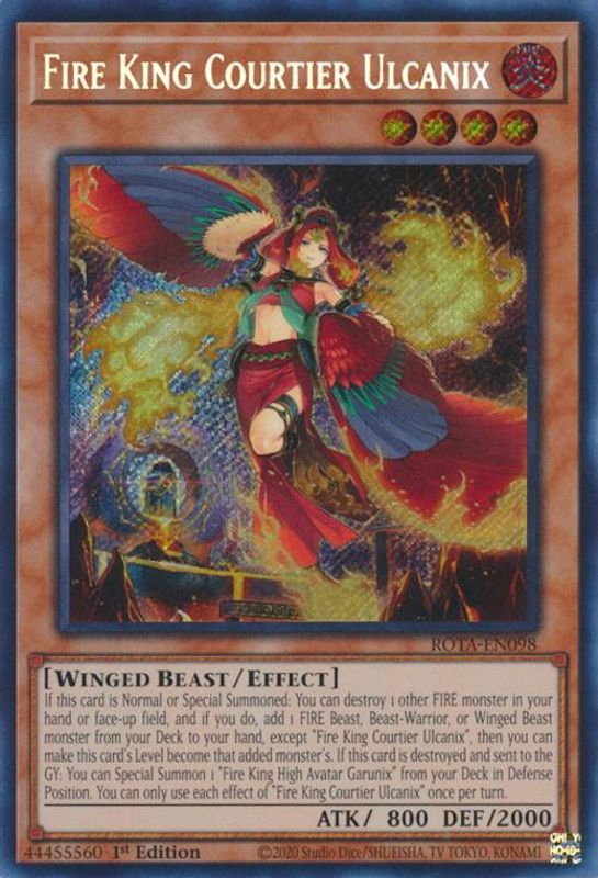 Fire King Courtier Ulcanix - ROTA-EN098 - Secret Rare