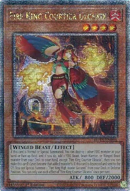 Fire King Courtier Ulcanix (Quarter Century Secret Rare) - ROTA-EN098 - Quarter Century Secret Rare