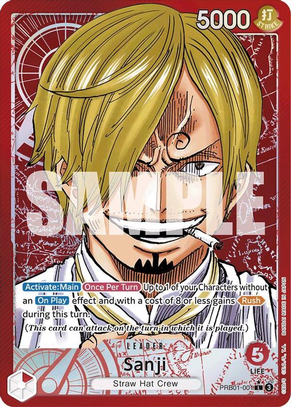 Sanji (PRB01-001) (Alternate Art) - PRB01-001 - Leader