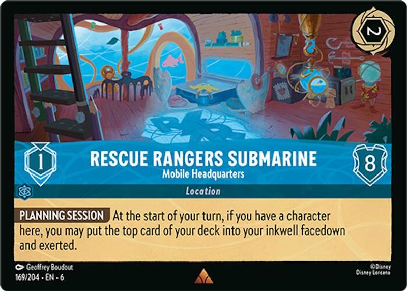 Rescue Rangers Submarine - Mobile Headquarters - 169/204 - Rare