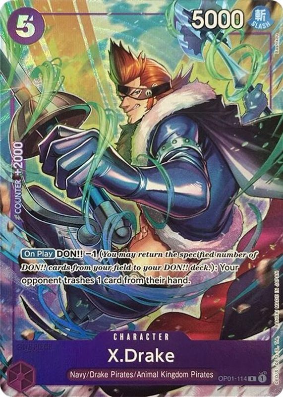 X.Drake (Premium Card Collection -Best Selection Vol. 2-) - OP01-114 - Rare