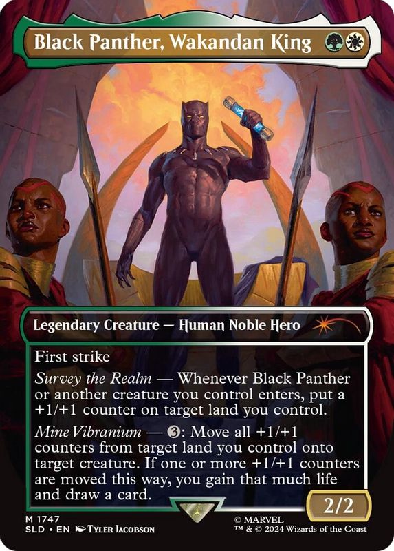 Black Panther, Wakandan King (Rainbow Foil) - 1747 - Mythic