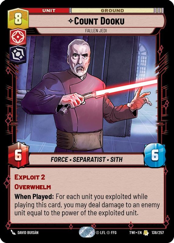 Count Dooku - Fallen Jedi - 138/257 - Rare