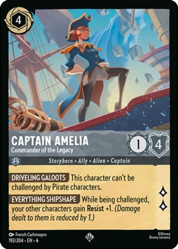 Captain Amelia - Commander of the Legacy - 192/204 - Super Rare