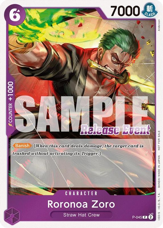 Roronoa Zoro (ST15 - ST20 Release Event Winner Pack) - P-045 - Promo