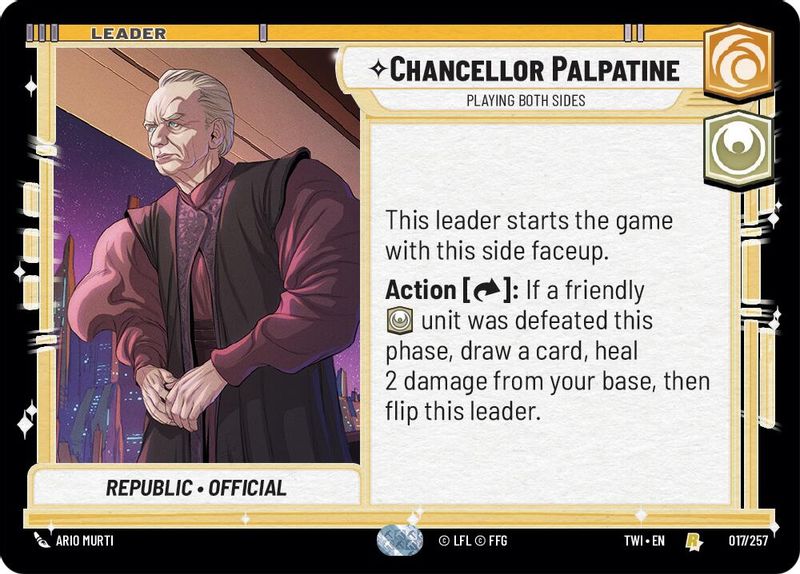 Chancellor Palpatine - Playing Both Sides - 017/257 - Rare