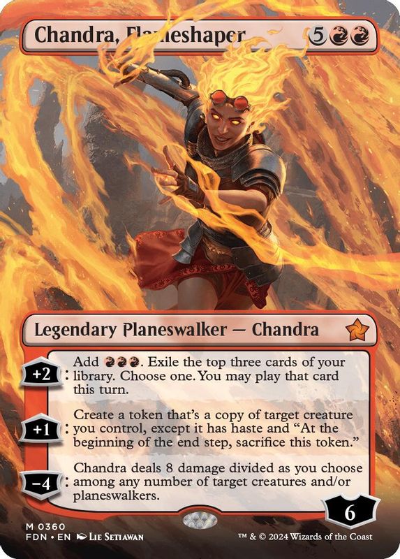 Chandra, Flameshaper (Borderless) - 360 - Mythic