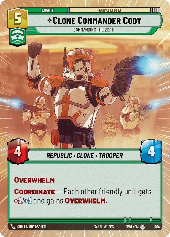 Clone Commander Cody - Commanding the 212th (Hyperspace) - 384 - Uncommon