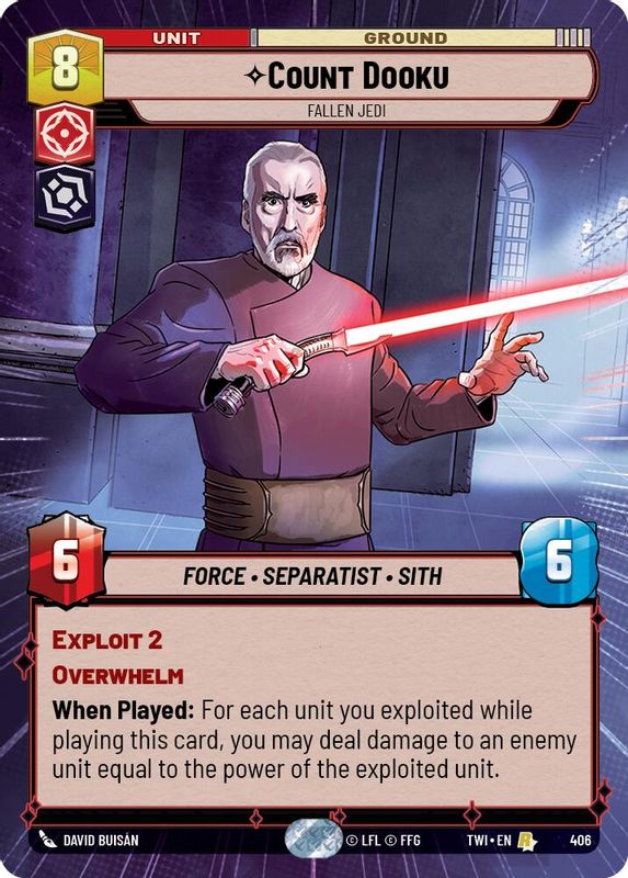 Count Dooku - Fallen Jedi (Hyperspace) - 406 - Rare