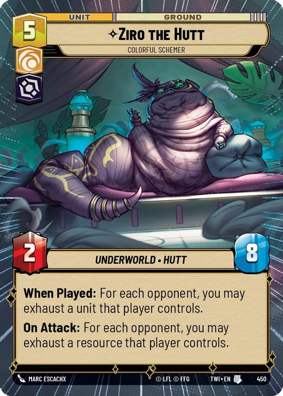 Ziro the Hutt - Colorful Schemer (Hyperspace) - 450 - Uncommon