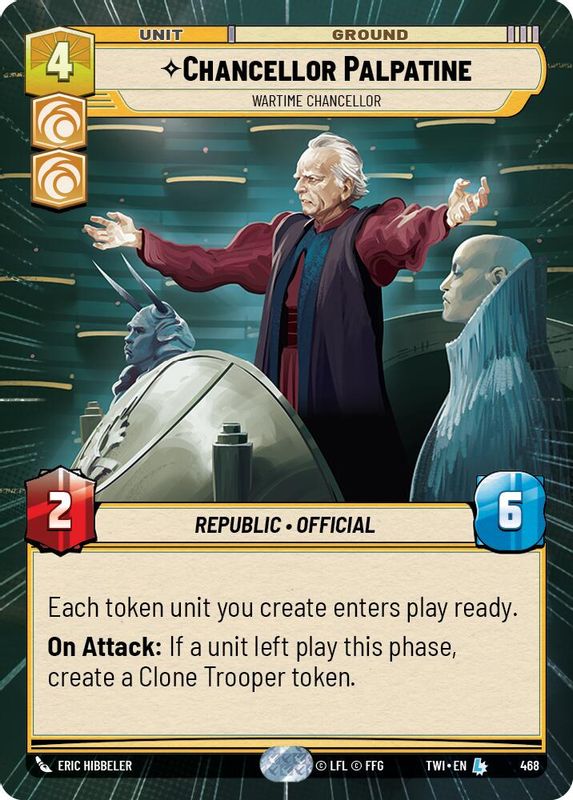 Chancellor Palpatine - Wartime Chancellor (Hyperspace) - 468 - Legendary