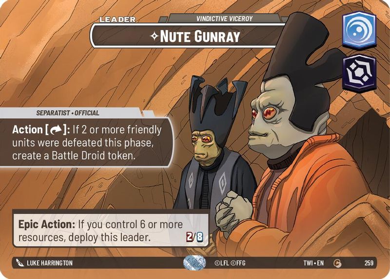 Nute Gunray - Vindictive Viceroy (Showcase) - 259 - Common