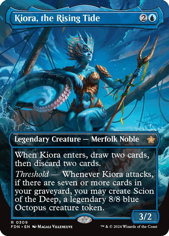 Kiora, the Rising Tide (Borderless) - 309 - Rare